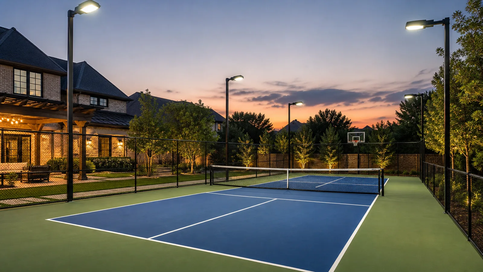 Court Resurfacing, Fencing & Lighting example